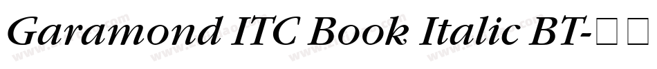 Garamond ITC Book Italic BT字体转换